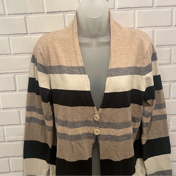 CYRUS women long striped cardigan /size L - Picture 3 of 7